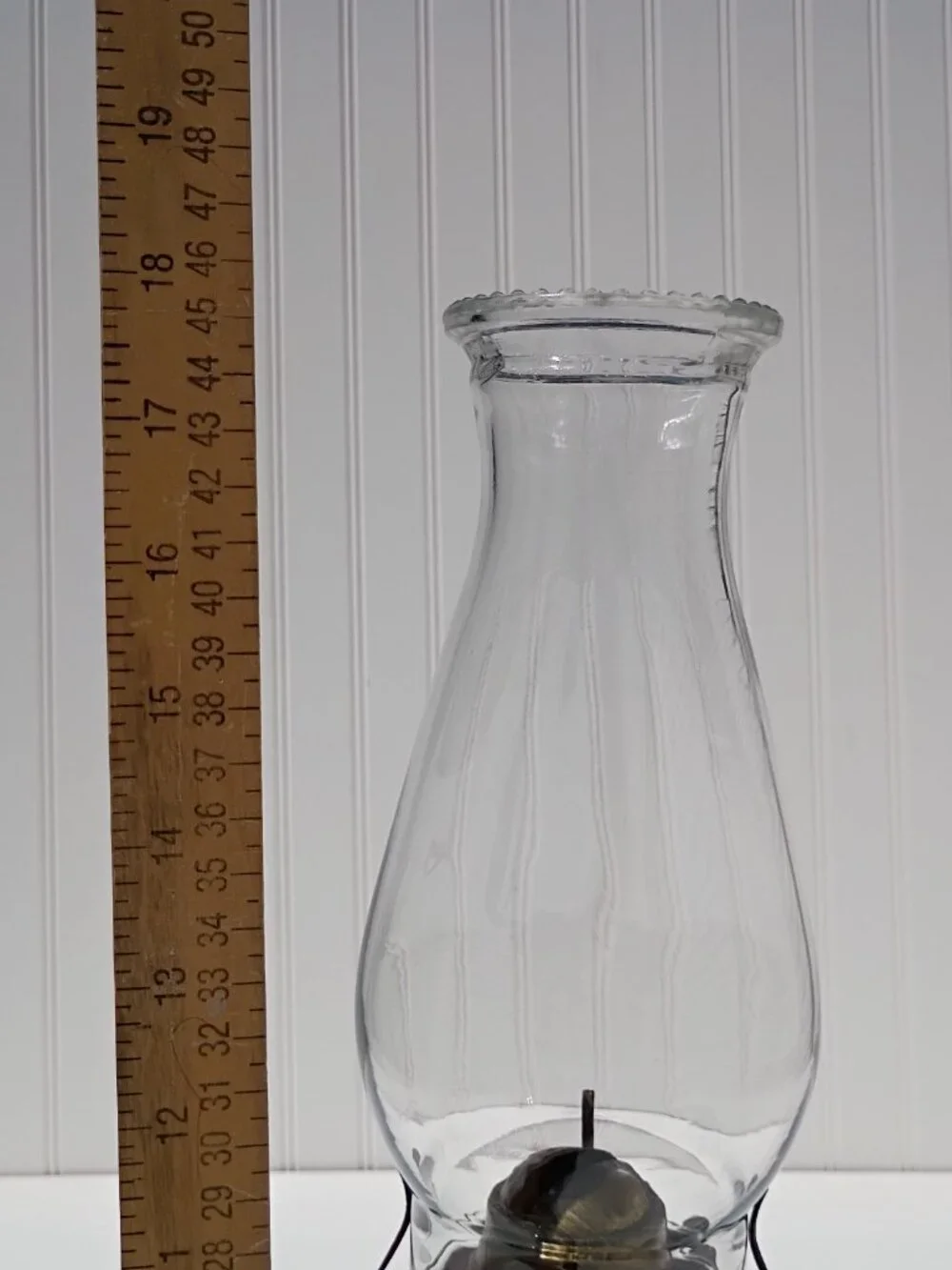 Vintage Anchor Hocking Clear Glass Kerosene Oil Lamp 18